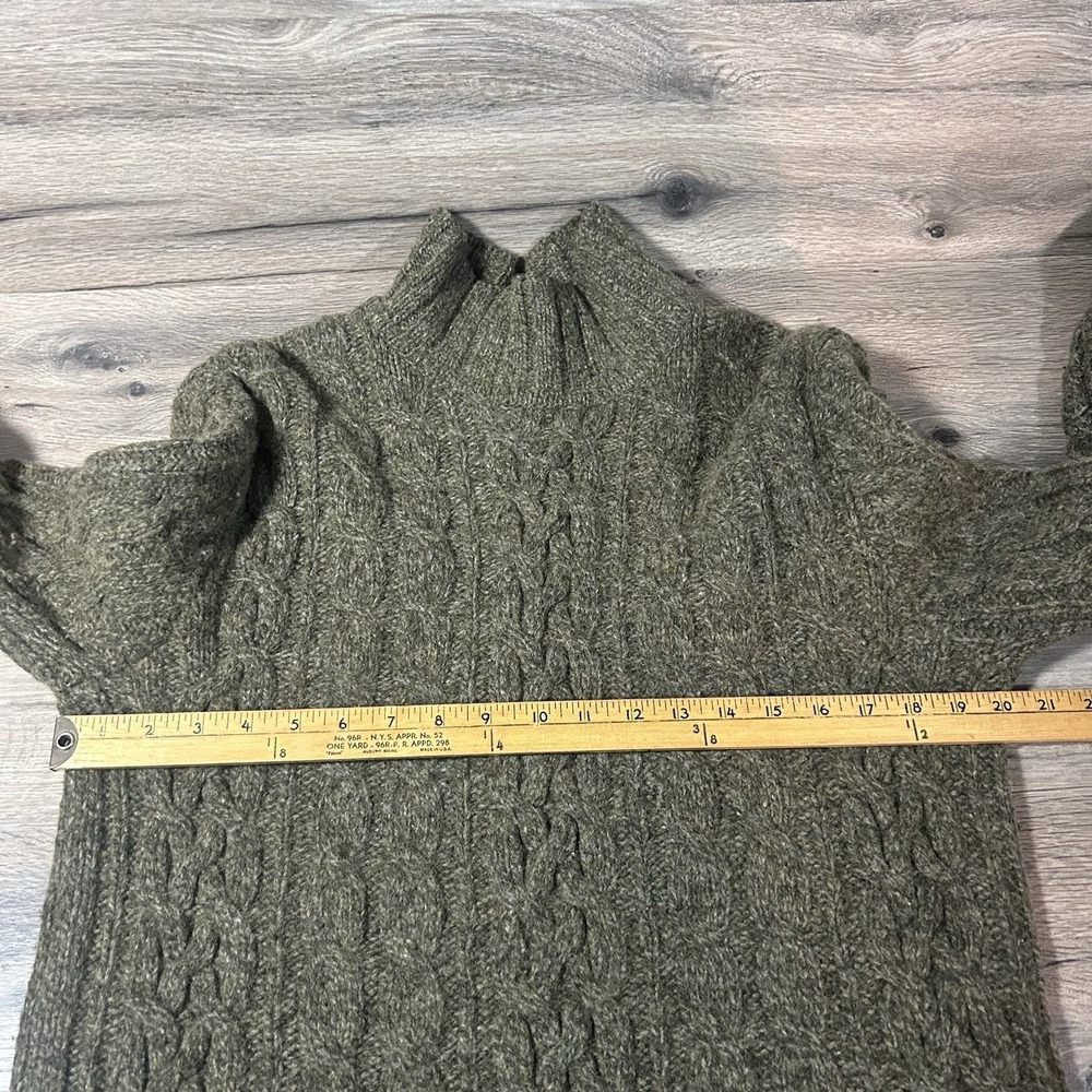 VTG Abercrombie And Fitch Wool Turtleneck Sweater Knit Fisherman Womens XL - Picture 5 of 9